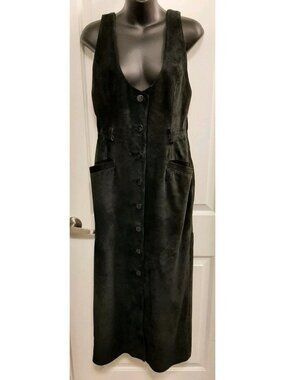 chinese dress ladies 90s 'Danier' Navy Blue Suede Leather Form Fitting Dress / XS –  Wildhoneygoods main image 0